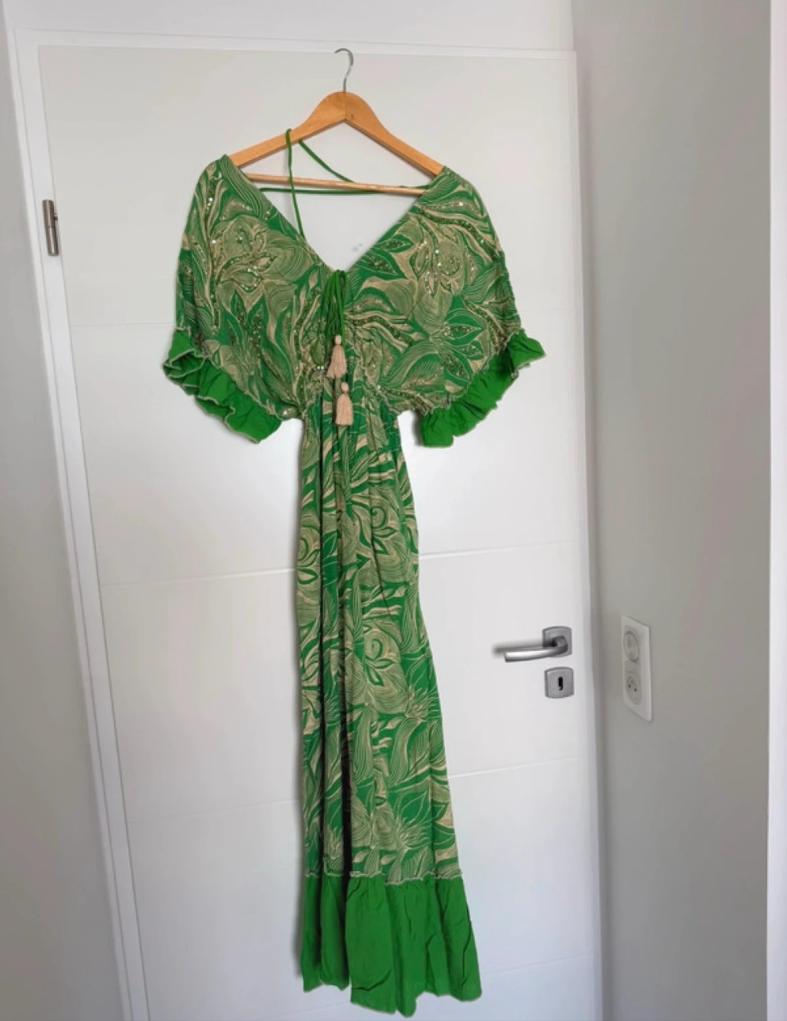 Neuf | Robe verte adaptable taille unique élastique manches légères été | taille unique – photo 4